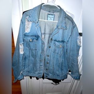 Highway Jeans Distressed Jean Jacket 3X
